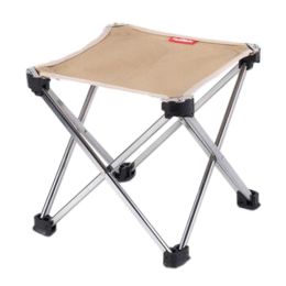 Portable Folding Chair Stool Camping Chairs Fishing Train Travel Paint Outdoor, Medium Khaki