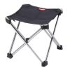 Portable Folding Chair Stool Camping Chairs Fishing Train Travel Paint Outdoor, Medium Black