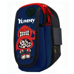 Waterproof Outdoor Sports Armband Cellphone Bag-Red Monster Printing