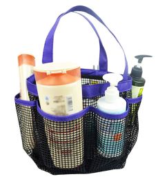 Outdoor Quick Dry Mesh Shower Accessories Tote With Double Handles-Purple