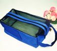 Square Bath Accessories Tote Sport Swimming Mesh Shower Bag-Deep Blue