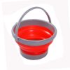 Creative Collapsible Bucket Folding Bucket For Camping/ Fishing, Red/Gray