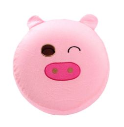 Cartoon Plush Inflatable Stool Portable Folding, Pig