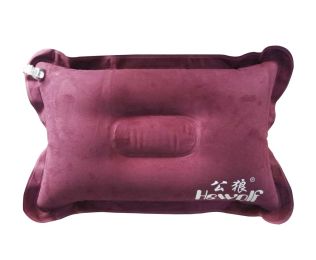 Comfortable Inflatable Lightweight Travel Camping Pillow Air Pillow Wine RED