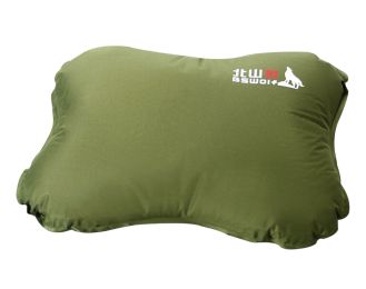 Outdoor Automatic Inflatable Travel Camping Pillow Comfort Air Pillow Army GREEN