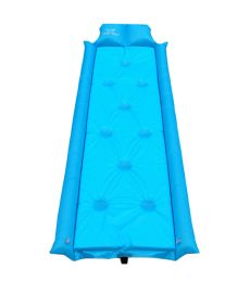 Outdoor Automatic Camping Sleeping Air Pad Mattress Tent Dampproof Mat BLUE