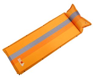 Outdoor Single Automatic Camping Sleeping Air Pad Mattress, Light ORANGE